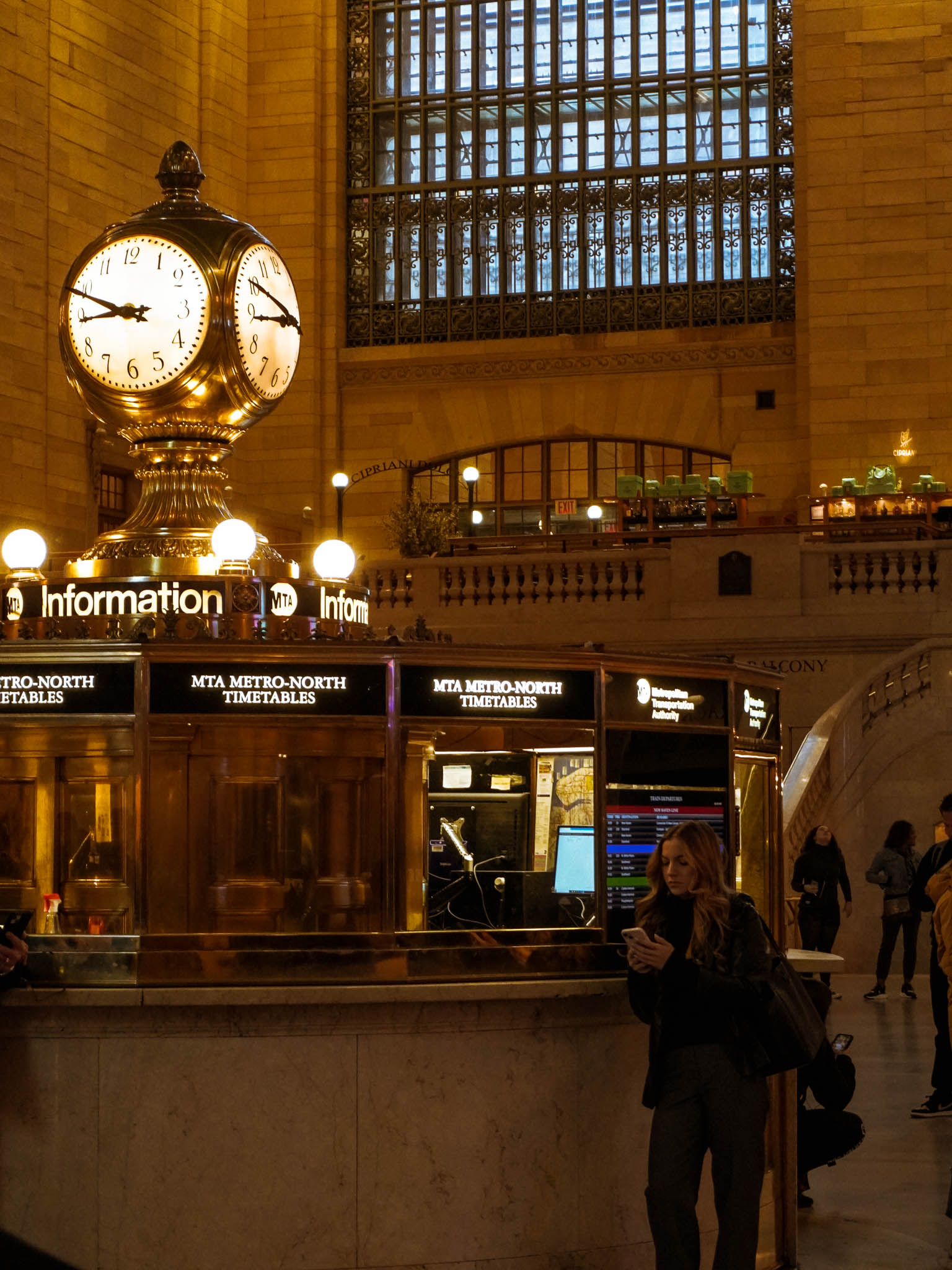 a large clock tower in a building