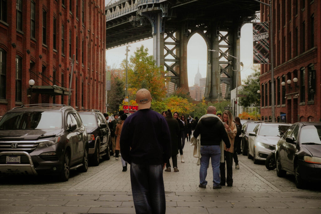 Pont de Manhattan vue de Brooklyn quatier Dumbo
